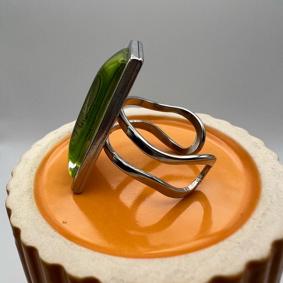 Elegant Rectangular Statement Rings - Classic Minimalist Ring - Picture 5 of 14